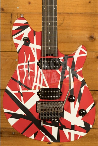 EVH Wolfgang Special Striped Series Ebony Red Black & White