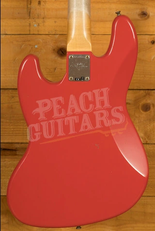 Fender Custom Shop 63 Jazz Bass - Journeyman Relic Aged Fiesta Red