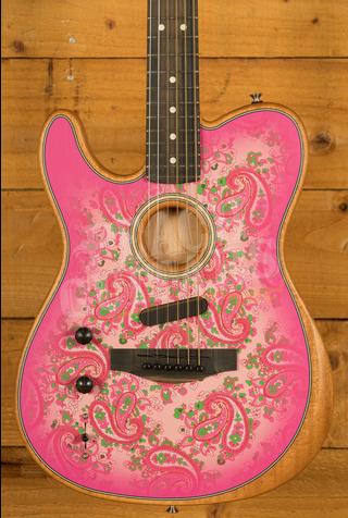 Fender American Acoustasonic Telecaster | Left-Handed - Limited Edition - Pink Paisley