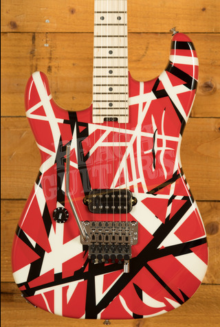 EVH Striped Series LH | Red w/Black & White Stripes *Left-Handed*