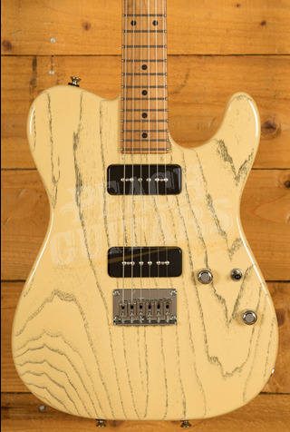 Tom Anderson Pro Am T Shorty Contoured | TV Yellow w/Black Dog Hair