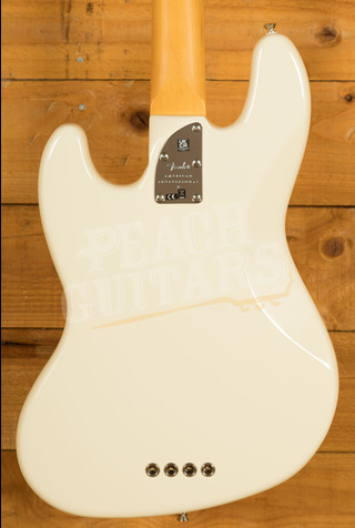 Fender American Professional II Jazz Bass Fretless | Rosewood - Olympic White