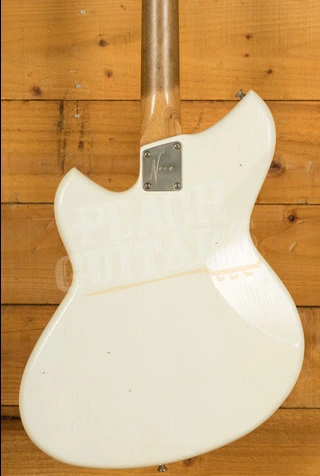Novo Nucleus Serus J | Olympic White - Tortoise Shell Pickguard
