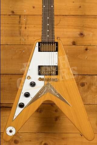 Epiphone Inspired By Gibson Custom Collection | 1958 Korina Flying V - Aged Natural - Left-Handed