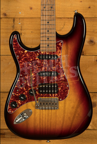 Suhr Limited Edition Classic S Paulownia 3-Tone Burst HSS Left-Handed