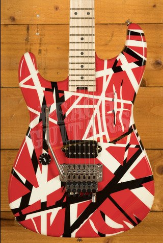 EVH Striped Series LH | Red w/Black & White Stripes *Left-Handed*