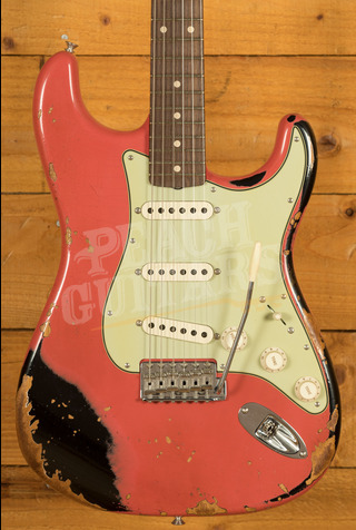 Fender Custom Shop 59 Stratocaster Heavy Relic Fiesta Red over Black w/CC Hardware