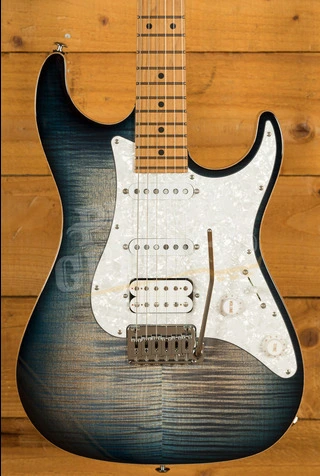 Suhr Standard Plus Faded Trans Whale Blue Burst Maple 