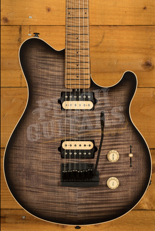 Music Man Axis Collection | Axis Super Sport - Charcoal Cloud Flame