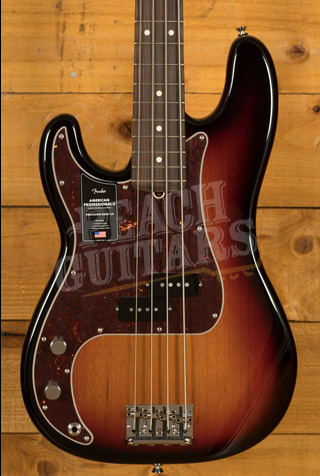 Fender American Professional II Precision Bass | Rosewood - 3-Colour Sunburst - Left-Handed
