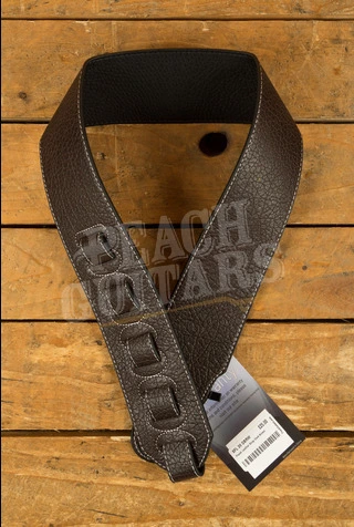 Peach Straps Leather Guitar Strap - Dark Brown