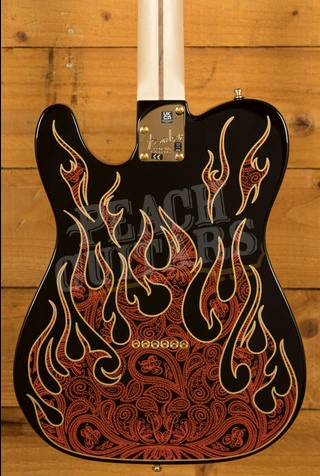 Fender James Burton Telecaster - Maple - Red Paisley Flames