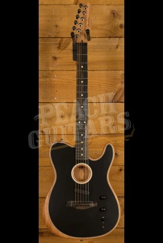 Fender American Acoustasonic Telecaster - Ebony - Black