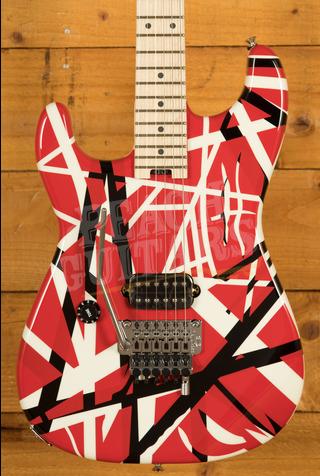 EVH Striped Series LH | Red w/Black & White Stripes *Left-Handed*