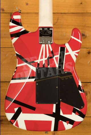 EVH Striped Series LH | Red w/Black & White Stripes *Left-Handed*