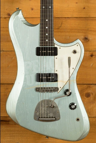 Novo Nucleus Voltur J | Ice Blue Metallic - Parchment Pickguard