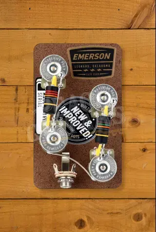 Emerson Les Paul 500K Restomod Prewired Kit - Long Shaft - Angled Pots for Gibson USA Standards