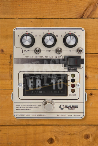 Walrus Audio EB-10 Preamp/EQ/Boost - Cream