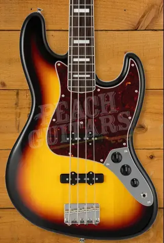 Fender Made In Japan Traditional Late 60s Jazz Bass - Rosewood - 3-Colour Sunburst