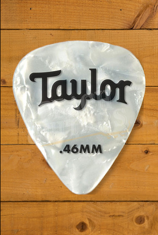 Taylor TaylorWare | Celluloid 351 Guitar Picks - White Pearl - .46mm - 12 Pack