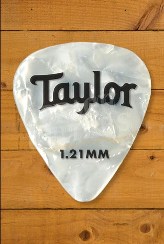 Taylor TaylorWare Celluloid 351 Guitar Pick - White Pearl - 1.21mm - 72-Pack