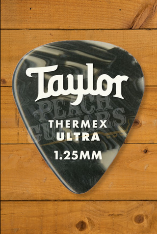 Taylor TaylorWare | Premium 351 Thermex Ultra Guitar Picks - Black Onyx - 1.25mm - 6 Pack