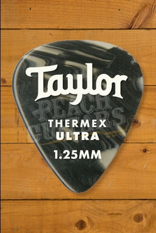 Taylor TaylorWare Premium 351 Thermex Ultra Guitar Pick - Black Onyx - 1.25mm - 6-Pack