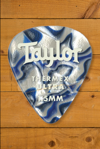 Taylor TaylorWare | Premium 351 Thermex Ultra Guitar Picks - Blue Swirl - 1.25mm - 6 Pack