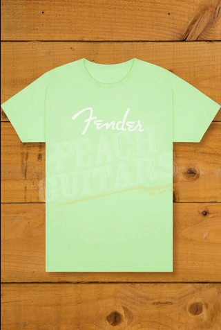 Fender Spaghetti Logo T-Shirt - Surf Green - Small