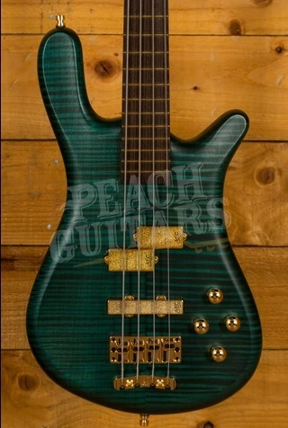 Warwick Custom Shop Streamer LX Petrol Green Transparent Satin - Wenge