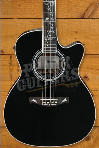 Ibanez Artwood AC391RCE - Black High Gloss Top - Natural Back & Sides