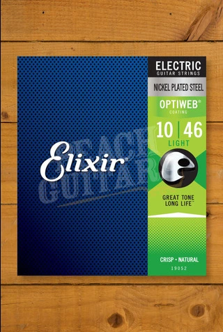 Elixir Optiweb Coated Nickel Plated Steel Electric Guitar Strings - 10-46