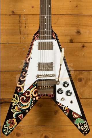 Epiphone Jimi Hendrix "Love Drops" Flying V | Ebony w/Artwork