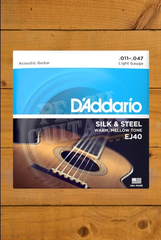 D'Addario EJ40 Silk & Steel Acoustic Guitar Strings - 11-47