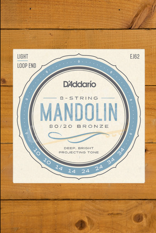 D'Addario Mandolin Strings | 80/20 Bronze - Light - 10-34
