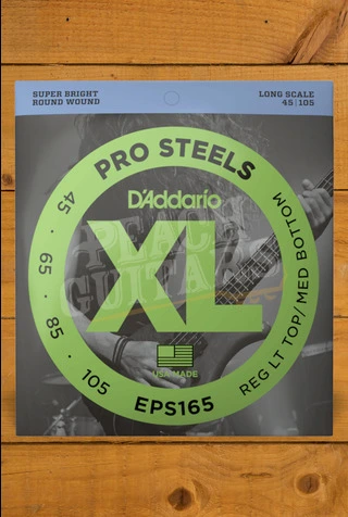 D'Addario EPS165 Pro Steels Bass Strings - Long Scale 45-105