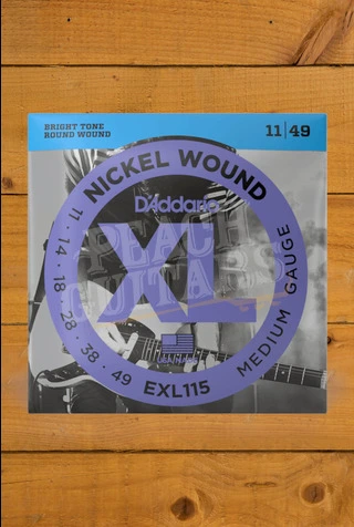 D'Addario EXL115 Nickel Wound Electric Guitar Strings - 11-49