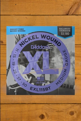 D'Addario EXL115BT Nickel Wound Electric Guitar Strings - Balanced Tension 11-50