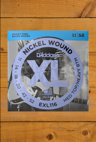 D'Addario Electric Strings | Nickel Wound - Medium Top/Heavy Bottom - 11-52