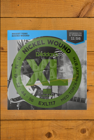 D'Addario Electric Strings | Nickel Wound - Medium Top/Extra Heavy Bottom - 11-56