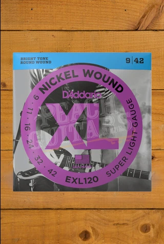 D'Addario EXL120 Nickel Wound Electric Guitar Strings - 9-42
