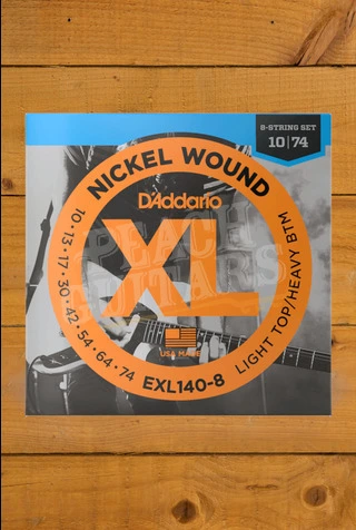 D'Addario EXL140-8 Nickel Wound 8-String Electric Guitar Strings - 10-74