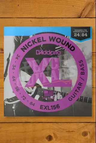 D'Addario EXL156 Nickel Wound Bass VI Strings - 24-84