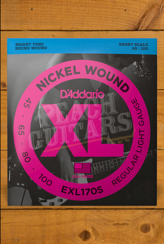 D'Addario Bass Strings | Nickel Wound - Light - 45-100 - Short Scale