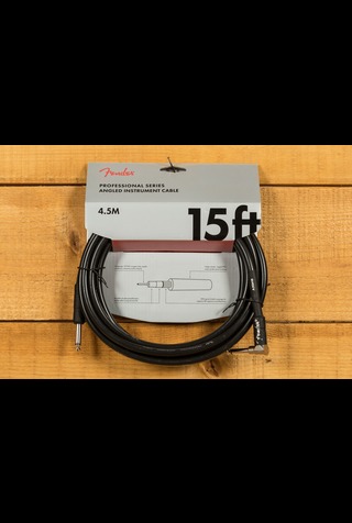 Fender Accessories | Professional Series Instrument Cables - Straight/Angle - 15' - Black