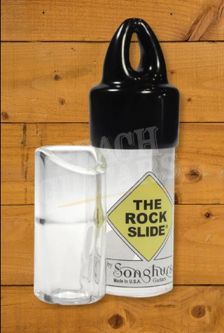 The Rock Slide Moulded Glass Guitar Slide - Small Size With Knuckle Cutaway & Finger Rest