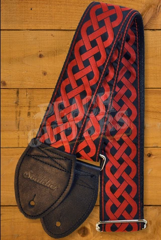 Souldier Classic Guitar Strap - Celtic Knot - Red