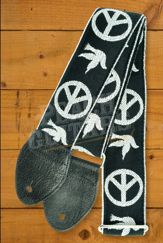 Souldier Classic Guitar Strap - Young Peace Dove - Black