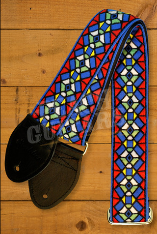 Souldier Classic Guitar Straps | Stained Glass - Red/Blue