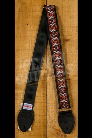 Souldier Classic Guitar Straps | Moche - Orange/White On Black